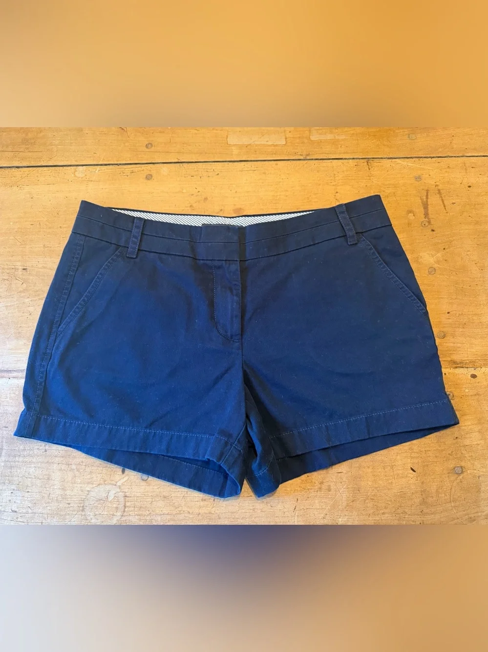 J. Crew Navy Cotton Chino Bermuda Shorts